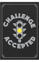 Challenge Accepted: Car Mechanic Racing Blank Lined Journal Notebook