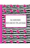Academic Student Planner: A Cute Floral Pink Jan 2019-Jun 2020 Dated Daily, Weekly, Monthly College, High, Middle School 18 Months Calendar Holidays Planner, Organizer, Track