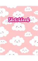 Sketchbook: Cute Drawing Note Pad and Sketch Book for Kids, Girls and Adult - Large 8.5 x 11 Matte Cover with White Interior (Perfect for Sketching, Coloring, W