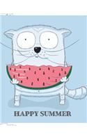Happy Summer Notebook: Quote Cover Kids Large Ruled Notebook/ Dashed lines pages/ Exercise Journal with 120 Pages To Write Draw Sketch For Boys, Girls, Teens And Student (