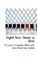 English Verse: Chaucer to Burns