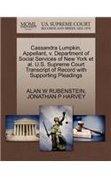 Cassandra Lumpkin, Appellant, V. Department of Social Services of New York et al. U.S. Supreme Court Transcript of Record with Supporting Pleadings