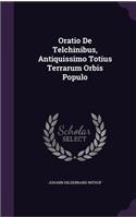 Oratio de Telchinibus, Antiquissimo Totius Terrarum Orbis Populo