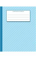 Composition Notebook: 8"x10" - Blue Striped Cover from Scrawlables.com