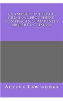Exam Prep - Evidence, Criminal Procedure, Contracts, Community Property, Crimina