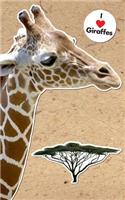 Giraffe Lined Notebook: 120 Page, 5x8, Journal For Giraffe Lovers