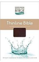 Ceb Common English Thinline Bible, Bonded Ecoleather Burgundy