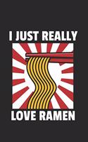 Nudel Ramen Notizbuch: Nudel Ramen Notizbuch für Liebhaber / Notizheft / Notizblock A5 (6x9in) Dotted Notebook / Punkteraster / 120 gepunktete Seiten