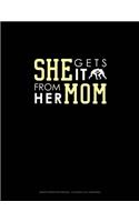 She Gets It From Her Mom (Wrestling): Graph Paper Notebook - 0.25 Inch (1/4") Squares(740 Graph Paper Notebook - 0.25 Inch (1/4") Squares)