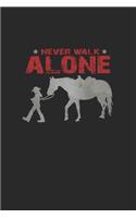 Never walk alone: 6x9 Horse - grid - squared paper - notebook - notes