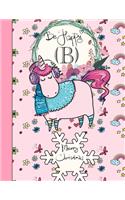 Be happy (B) merry Christmas: unicorn Notebook - Large (8.5 x 11 inches) - 110 Pages - unicorn Cover - notebook make my day good