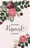 Internet Password Log Book: Blush Pink Floral Online Account Organizer