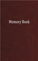 Memory Book: Blank with Numbered Pages, Memo Book, 5x8, 100 Pages