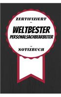 Notizbuch - Zertifiziert - Weltbester - Personalsachbearbeiter