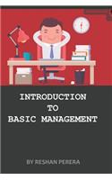 Introduction to Basic Management