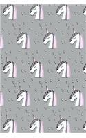 Bullet Journal Notebook Sketchy Unicorns Pattern 7: 112 Page Numbered Dot Grid Bullet Journal with Index Pages and Key Pages in Portable 6 X 9 Size.