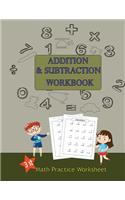 Addition To Subtraction Workbook Math Practice Worksheet 3st: Basic Addition To Subtraction Activity Book Kindergarten books, Activity Workbook for Kids Easy Kindergarten Workbook/Math Skills/Math Workbooks/