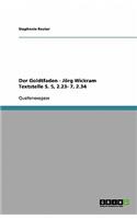 Der Goldtfaden - Jörg Wickram Textstelle S. 5, 2.23- 7, 2.34