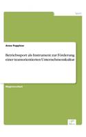 Betriebssport als Instrument zur Förderung einer teamorientierten Unternehmenskultur