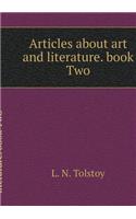 Articles about art and literature. book Two