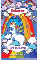 Libro da colorare unicorno per bambini di età 4-8