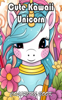 Cute Kawaii Unicorn Coloring Book