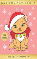 Gatitos Navideños - Dibuja Y Colorea