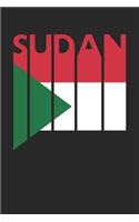 Vintage Sudan Notebook - Retro Sudan Planner - Sudanese Flag Diary - Sudan Travel Journal: Medium College-Ruled Journey Diary, 110 page, Lined, 6x9 (15.2 x 22.9 cm)