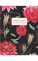 2019-2021 Academic Planner: Large Two Year Monthly Planner with Inspirational Quotes and Flower Coloring Pages, Volume 4 (July 2019 - June 2021)