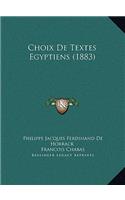 Choix de Textes Egyptiens (1883)