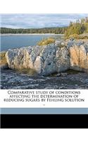 Comparative Study of Conditions Affecting the Determination of Reducing Sugars by Fehling Solution ..