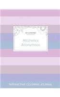 Adult Coloring Journal: Alcoholics Anonymous (Pet Illustrations, Pastel Stripes)