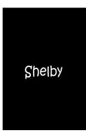 Shelby - Large Black Personalized Notebook / Extended Lined Pages / Matte