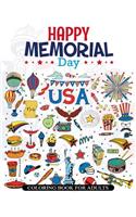 Happy Memorial Day Coloring Book For Adults