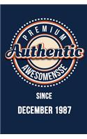 Premium Authentic Awesomensse Since DECEMBER 1987