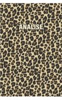Analise: Personalized Notebook - Leopard Print (Animal Pattern). Blank College Ruled (Lined) Journal for Notes, Journaling, Diary Writing. Wildlife Theme Des
