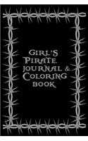 Girl's Pirate Journal & Coloring Book