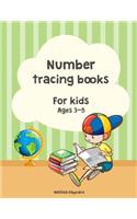 Number tracing books for kids ages 3-5.