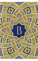 Monogram B Notebook: Blank Journal Diary Memoir Log Logue