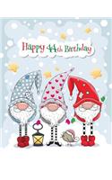 Happy 44th Birthday: Big Cute Winter Themed Notebook, Personal Journal or Dairy, 365 Lined Pages to Write In, Birthday Gifts for 44 Year Old Men or Women, Son or Daughter, Mom or Dad, Grandpa or Grandma, Christmas Babies, Book Size 8 1/2 X 11