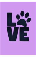 Kitty Kat Diary for Girls.: Paws Love, Pretty Purple. Blank Ruled for Entries.