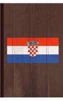 Croatia Flag Journal Notebook: Blank Lined Ruled for Writing 6x9 110 Pages