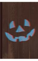 3D Halloween Pumpkin Journal Notebook: Blank Lined Ruled for Writing 6x9 110 Pages
