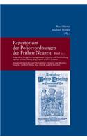 Repertorium Der Policeyordnungen Der Fruhen Neuzeit Band 12