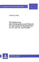 Bedeutung Des Wertesystems Der Rhetorik Fuer Das Deutsche Musikdenken Im 18. Und 19. Jahrhundert