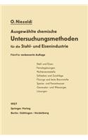 Ausgewählte chemische Untersuchungsmethoden für die Stahl- und Eisenindustrie