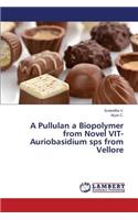 Pullulan a Biopolymer from Novel VIT-Auriobasidium sps from Vellore