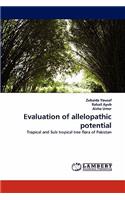 Evaluation of allelopathic potential