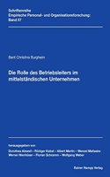 Die Rolle Des Betriebsleiters Im Mittelstandischen Unternehmen