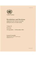 Resolutions and decisions adopted by the General Assembly during its sixty-seventh session